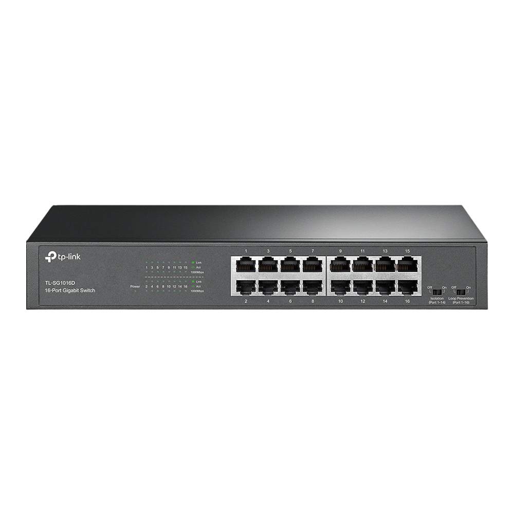tp-link Gigabit Switching Hub 16 Port TP-LINK TL-SG1016D V12 (11") — product image 1