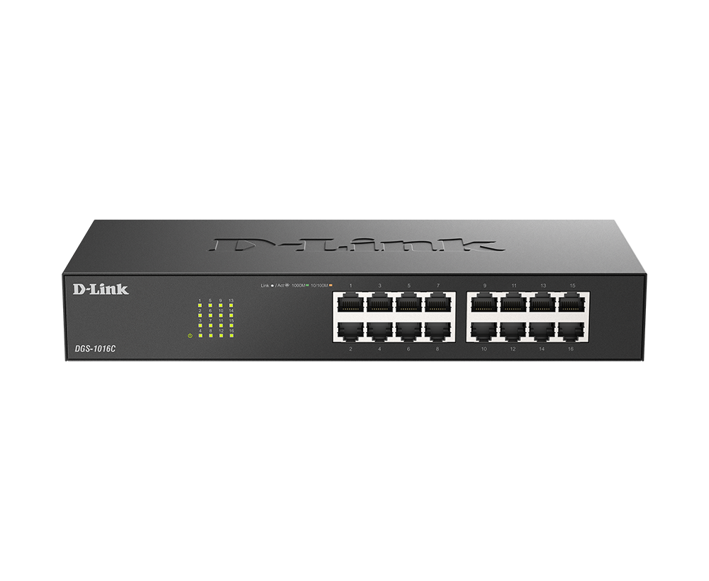 d-link Gigabit Switching Hub D-LINK (DGS-1016C V.F6) 16 Port (11") — product image 1