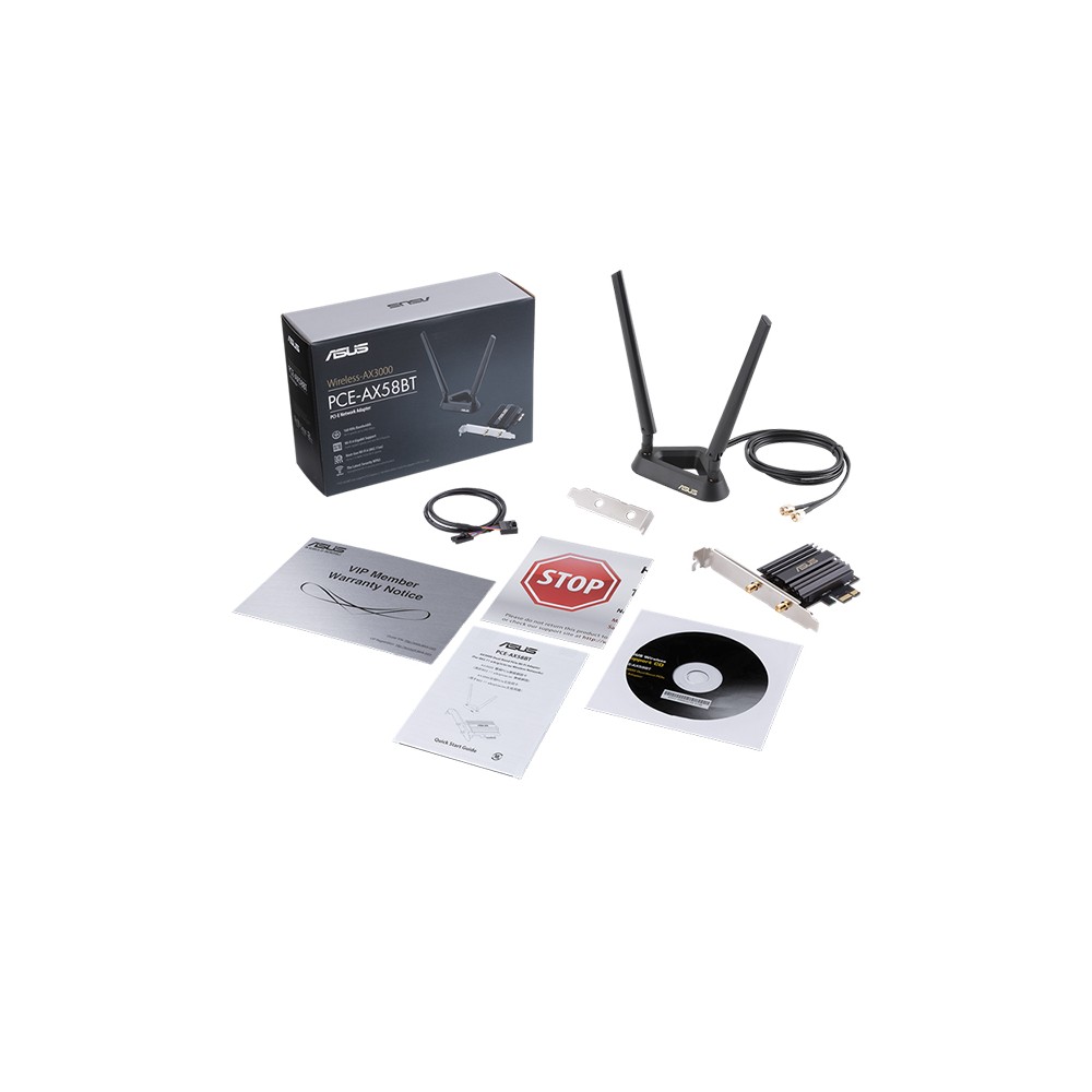 Wireless PCIe Adapter ASUS (PCE-AX58BT) AX3000 Dual Band WiFi 6 Bluetooth 5.0 thumbnail 5