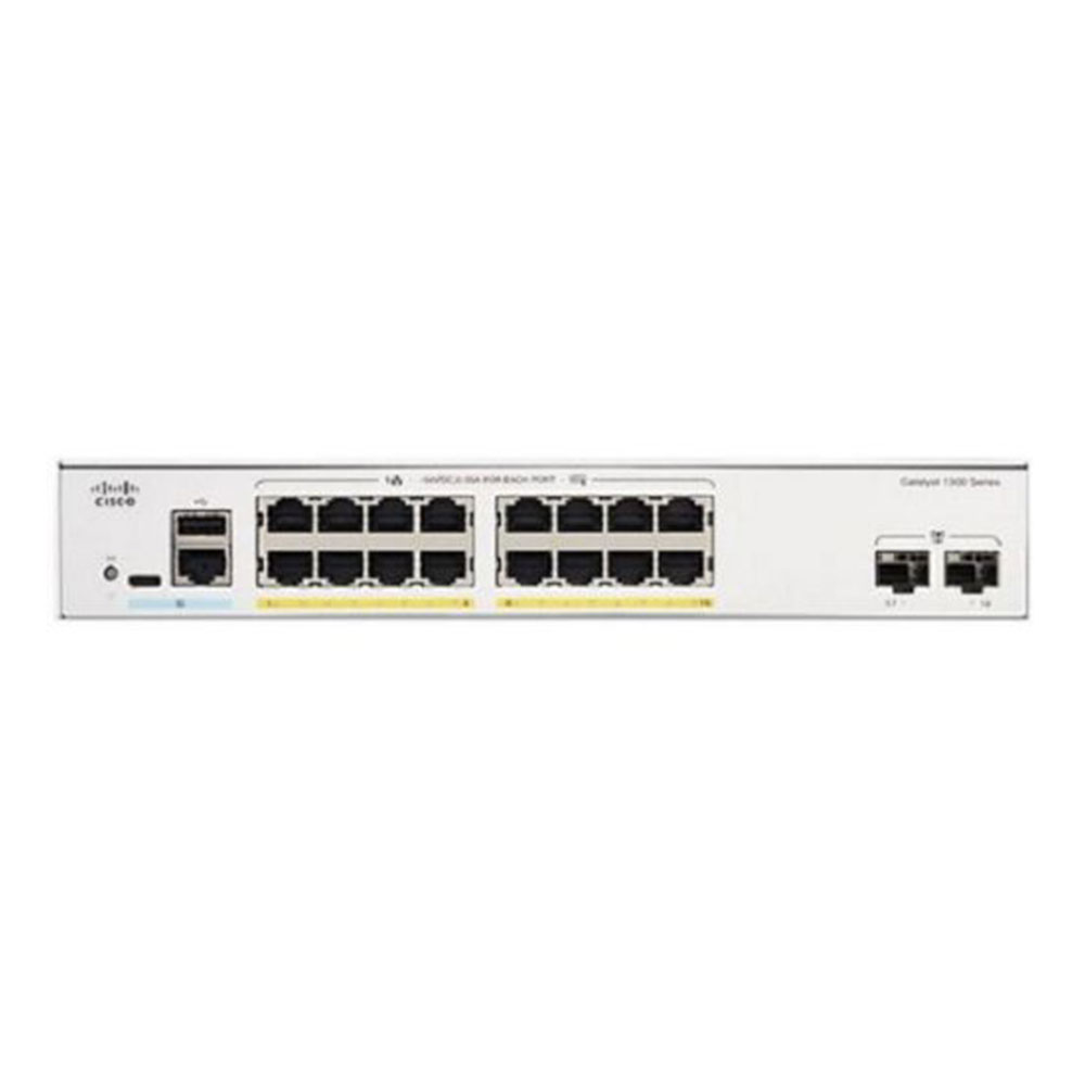 cisco Gigabit Switching Hub 16 Port CISCO Catalyst C1300-16P-2G (11'',16POE +2 SFP) — product image 1