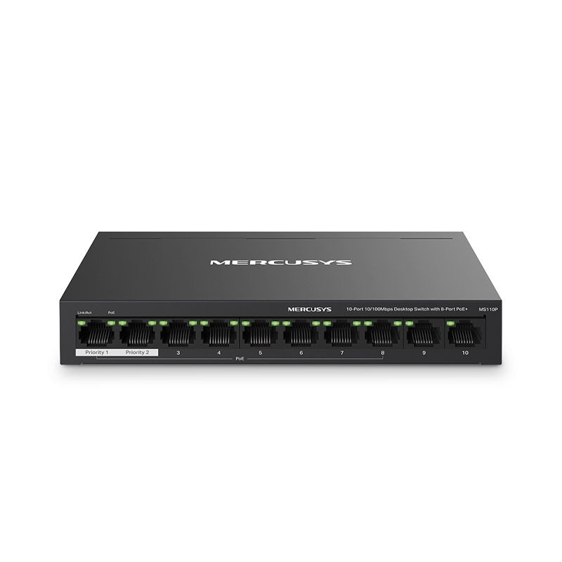 mercusys Switching Hub 10 Port MERCUSYS MS110P (7'',8 PoE) — product image 1