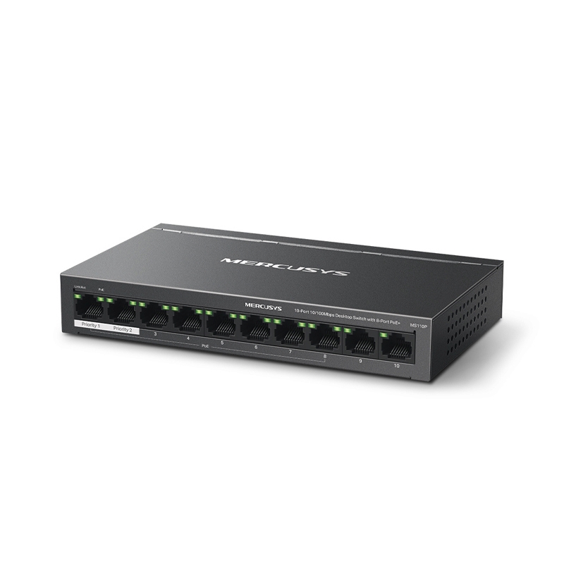 Switching Hub 10 Port MERCUSYS MS110P (7'',8 PoE) thumbnail 2