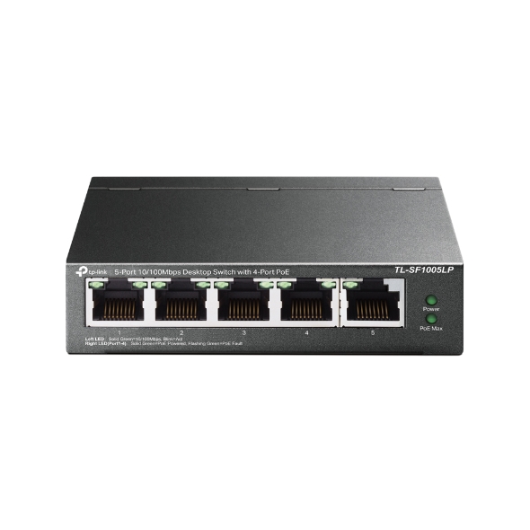 tp-link Switching Hub 5 Port TP-LINK TL-SF1005LP (4'',4 PoE) — product image 1