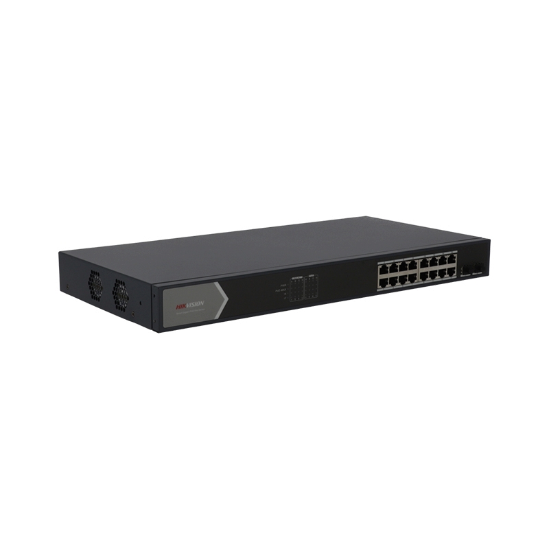 Gigabit Switching Hub 16 Port HIKVISION DS-3E1518P-SI (17'',16 PoE) thumbnail 3