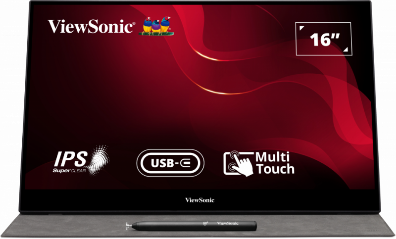 viewsonic PORTABLE MONITOR 15.6'' VIEWSONIC TD1655 (IPS, USB-C, SPK) TOUCH SCREEN 60Hz — product image 1