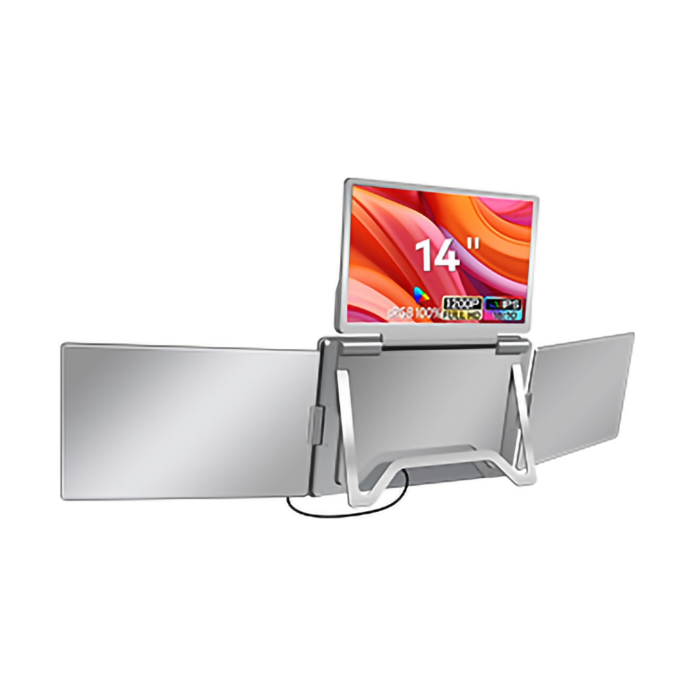 PORTABLE MONITOR 14'' BRAINTECH THREE FOLD SCREEN S780 (IPS, USB-C) 60Hz thumbnail 2