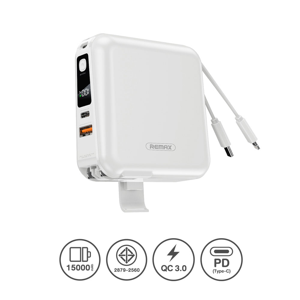 POWER BANK 15000 mAh REMAX (20W,W1501) White thumbnail 3