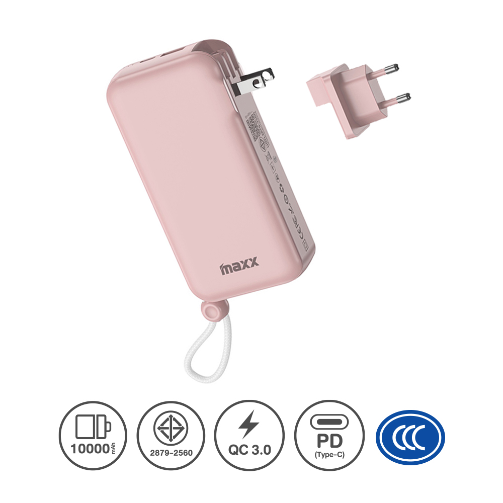 POWER BANK 10000 mAh MAX (20W,W1021 ) Pink thumbnail 4