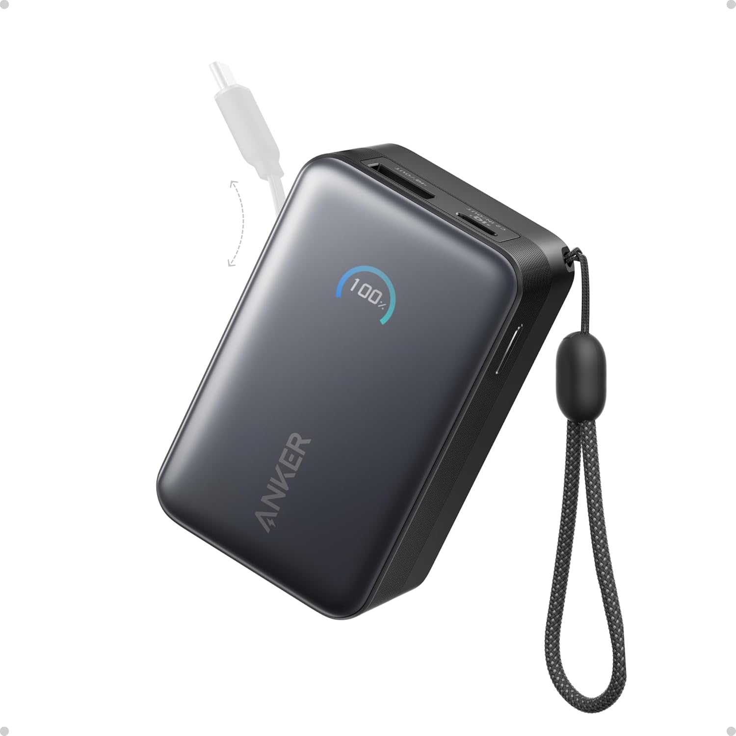 POWER BANK 10000 mAh ANKER NANO Retractable Type-C (A1638H11,45W) Black thumbnail 2