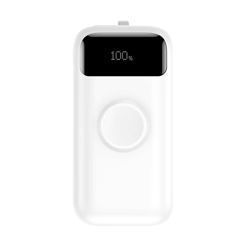 pisen POWER BANK 10000 mAh PISEN (22.5W,TP-D104) White + Magnetic Wireless Charger with iWatch รองรับมาตรฐาน CCC — product image 1
