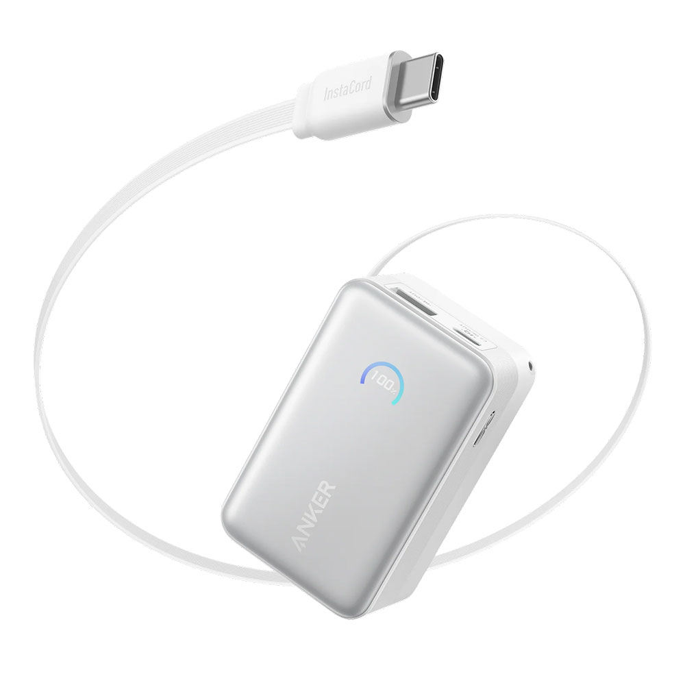 POWER BANK 10000 mAh ANKER NANO Retractable Type-C(A1638H21,45W) White thumbnail 2