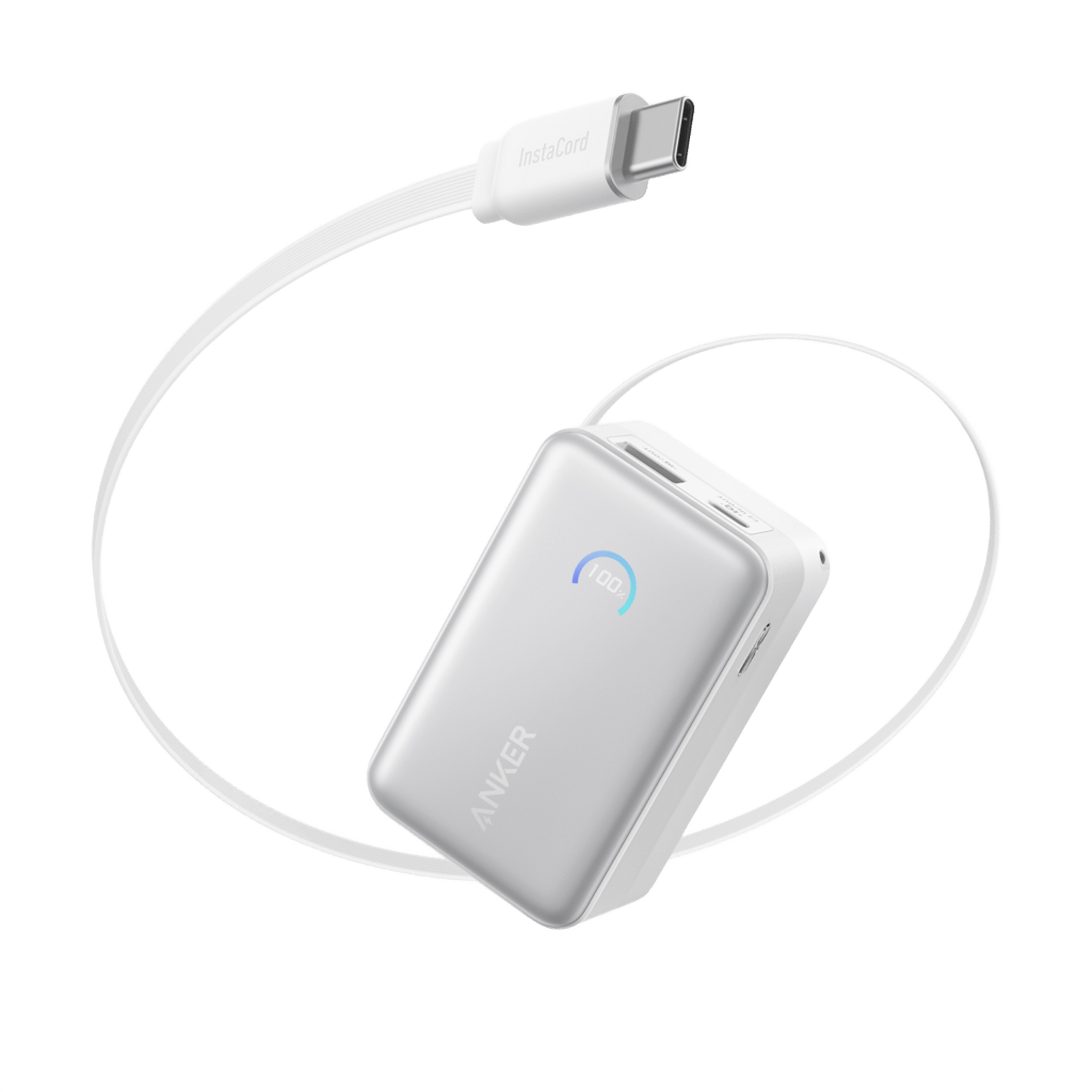 anker POWER BANK 10000 mAh ANKER NANO Retractable Type-C(A1638H21,45W) White — product image 1