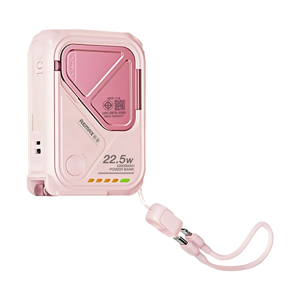 POWER BANK 10000 mAh REMAX (RPP-116,Wireless) Pink thumbnail 2