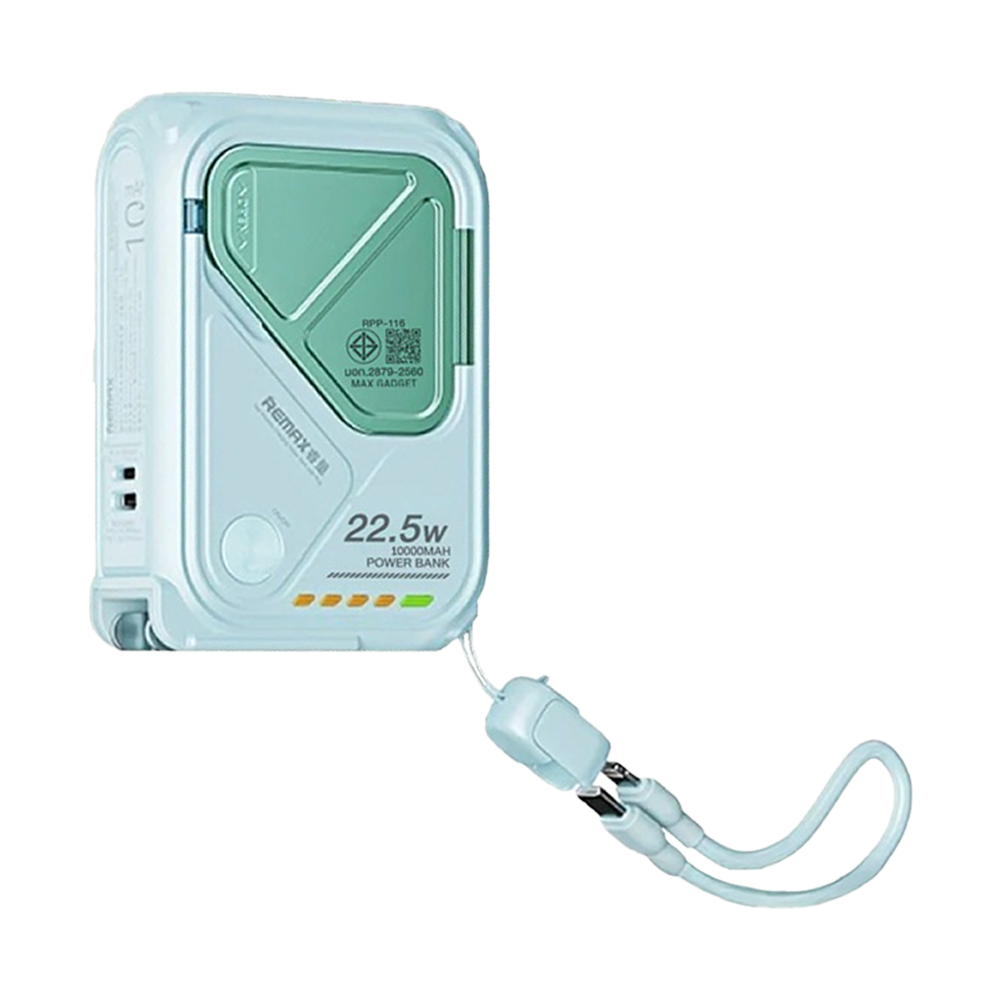 POWER BANK 10000 mAh REMAX (RPP-116,Wireless) Blue thumbnail 2