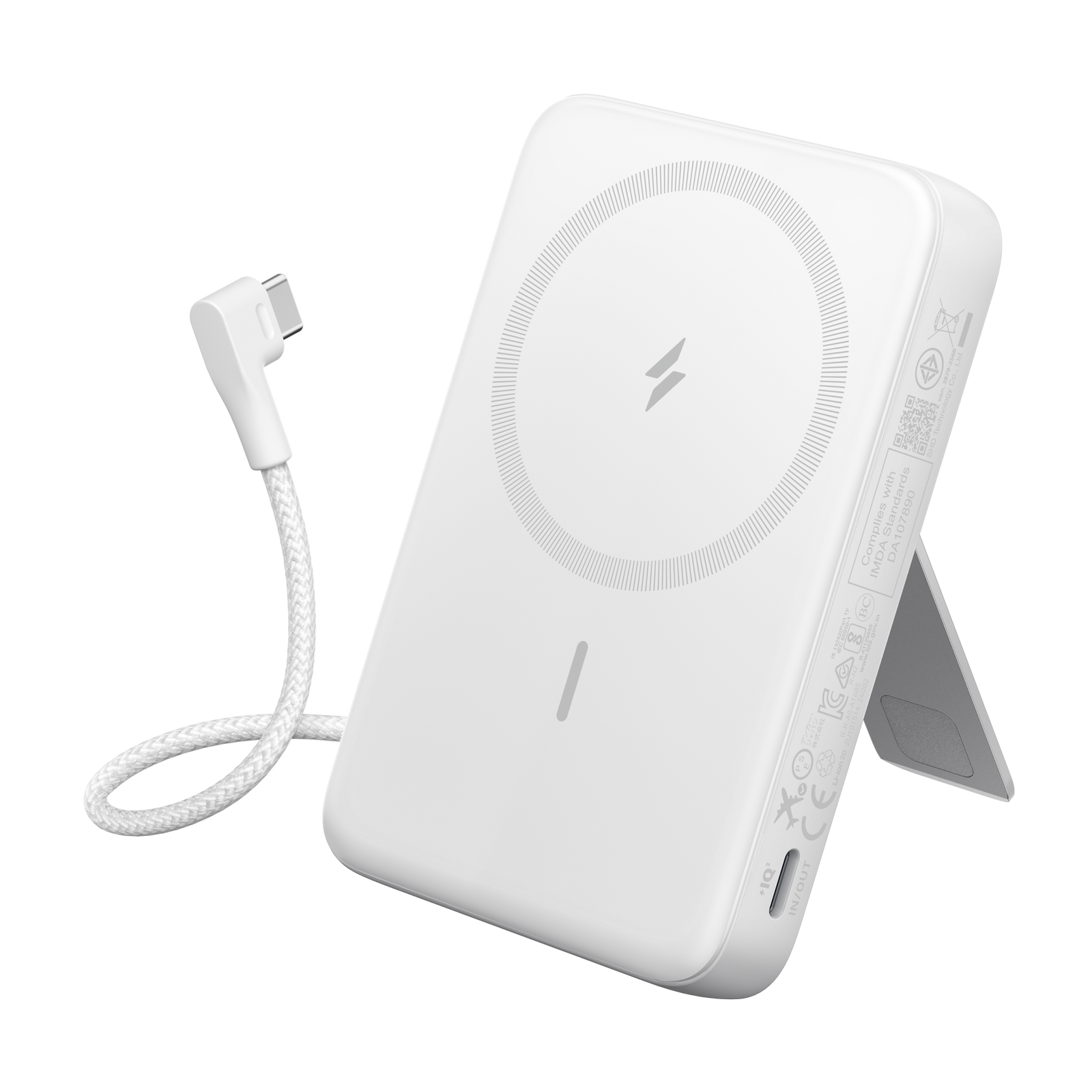 anker POWER BANK 10000 mAh ANKER (30W,A1685H21,Magnetic Wireless) White รองรับมาตรฐาน CCC — product image 1
