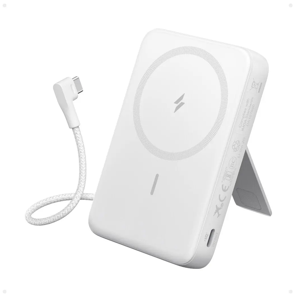POWER BANK 10000 mAh ANKER (30W,A1685H21,Magnetic Wireless) White รองรับมาตรฐาน CCC thumbnail 2