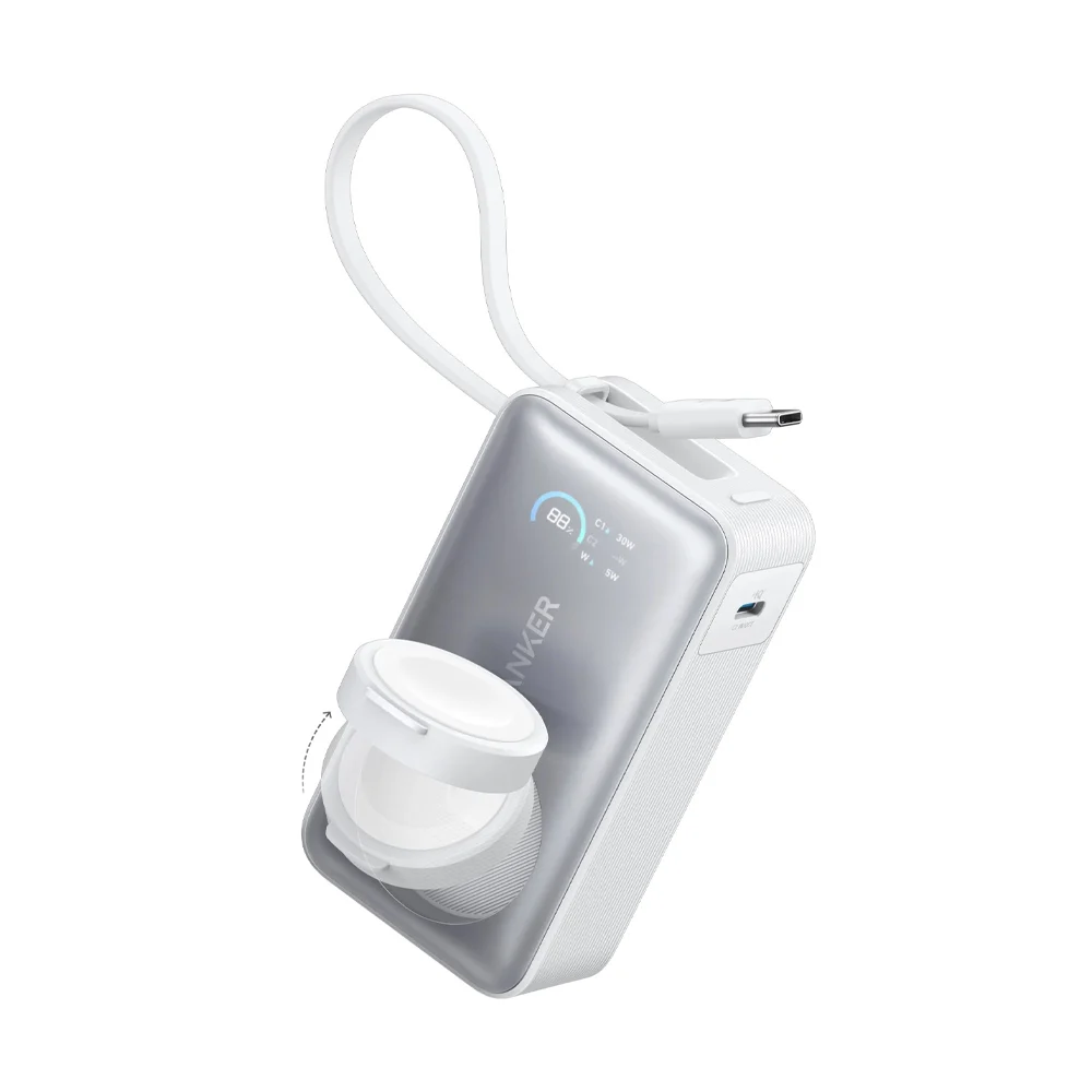 POWER BANK 10000 mAh ANKER Nano (30W,A1657H21,Magnetic USB-C Cable) White รองรับมาตรฐาน CCC thumbnail 2