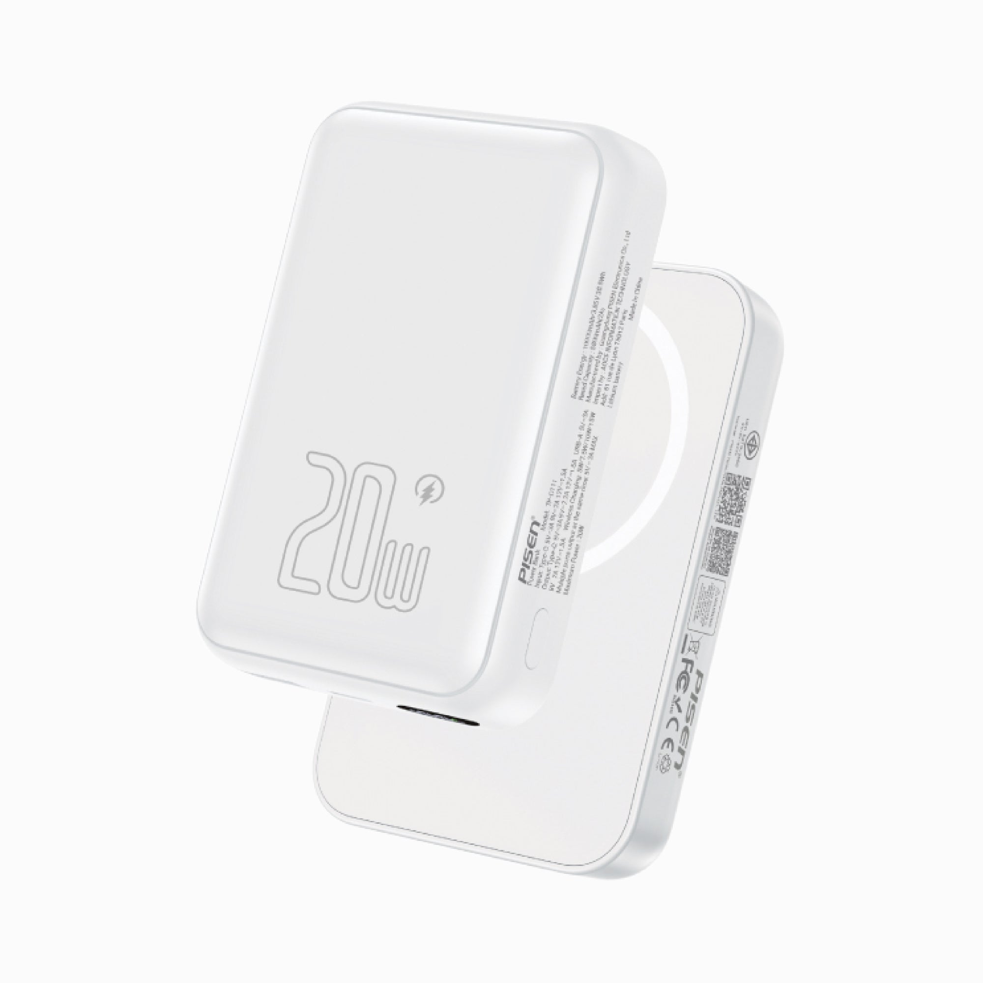 pisen POWER BANK 10000 mAh PISEN PowerMag Magnetic (20W,TP-D111) White — product image 1
