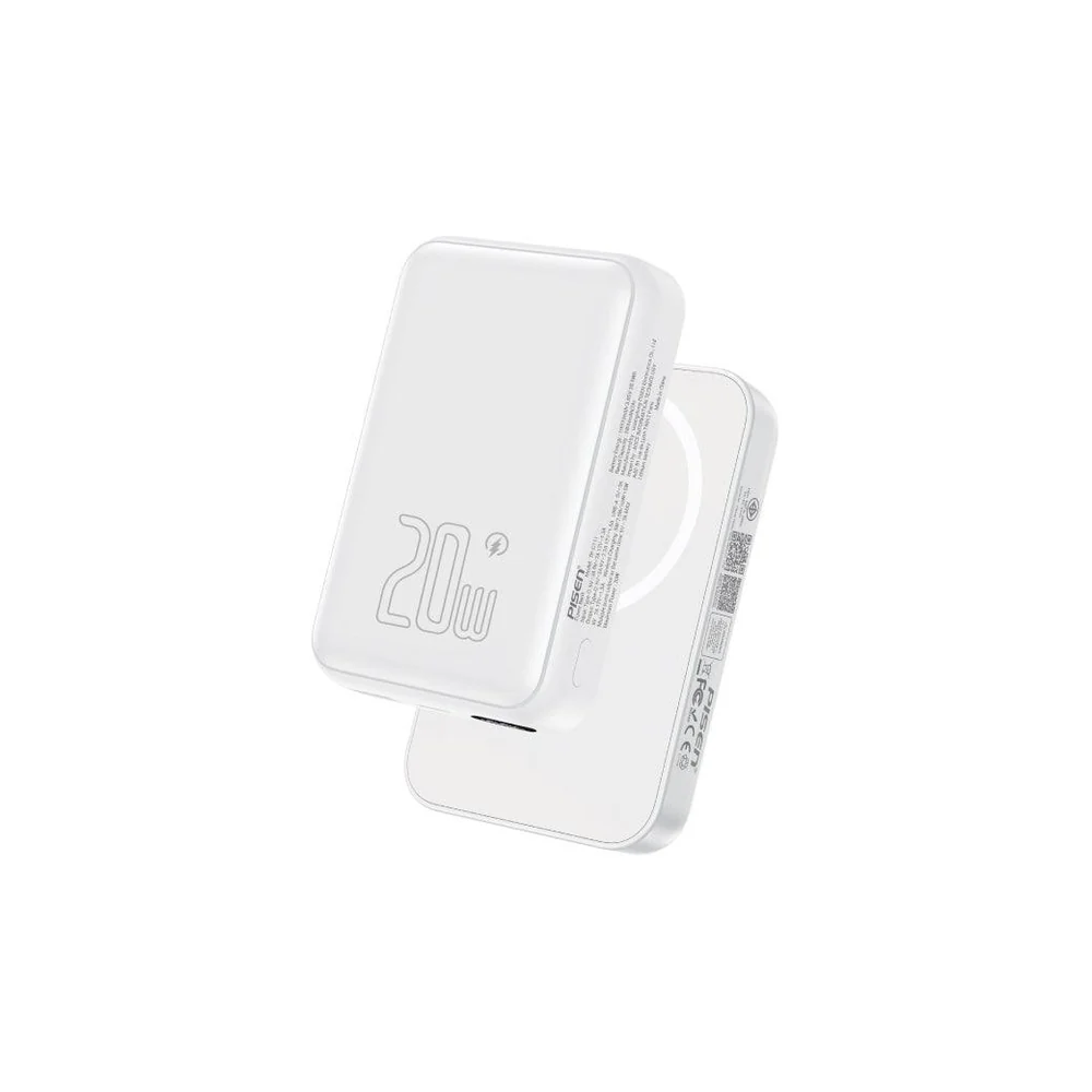 POWER BANK 10000 mAh PISEN PowerMag Magnetic (20W,TP-D111) White thumbnail 2