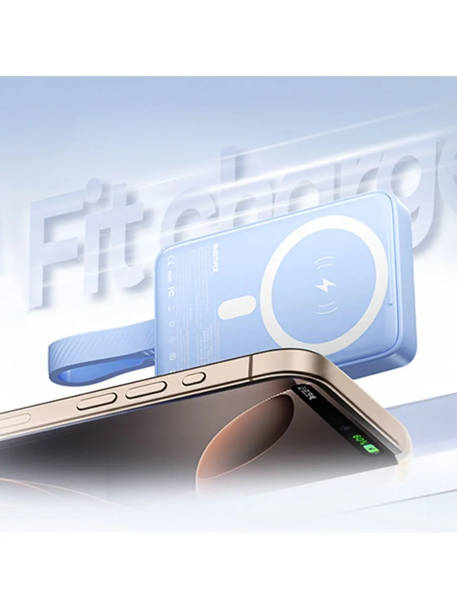 POWER BANK 10000 mAh REMAX (30W,RPP-30,Wireless Magnetic) Blue รองรับมาตรฐาน CCC thumbnail 2
