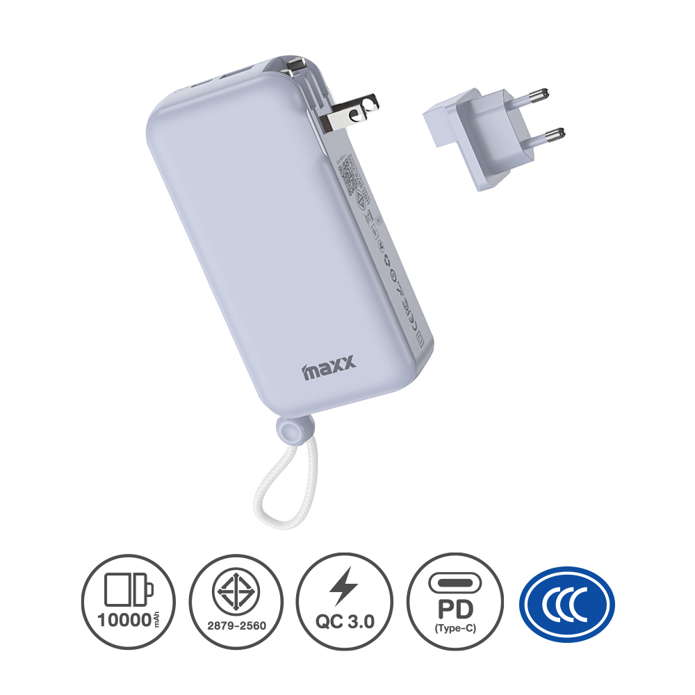 POWER BANK 10000 mAh MAX (20W,W1021 ) Purple thumbnail 2
