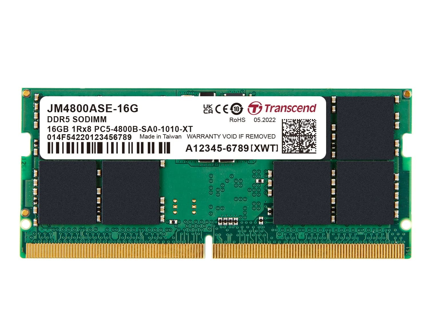 Transcend RAM DDR5(4800, NB) 16GB TRANSCEND (TCN-JM4800ASE-16G) — product image 1
