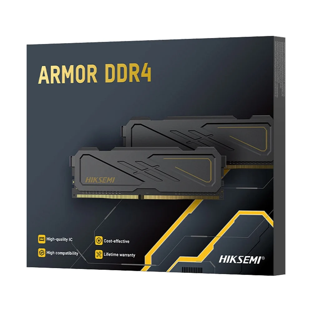 RAM DDR4(3200) 32GB (16GBX2) HIKSEMI ARMOR BLACK (HSC432U32D3) thumbnail 5