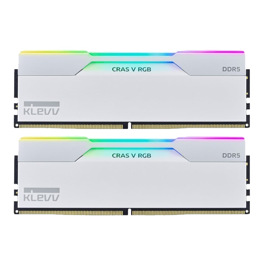 KLEVV RAM DDR5(6000) 64GB (32GBx2) KLEVV CRAS V WHITE RGB (KD5BGUA80-60A300J) — product image 1