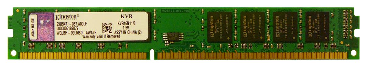 Kingston RAM DDR3(1600) 8GB KINGSTON VALUE RAM (KVR16N11/8) — product image 1
