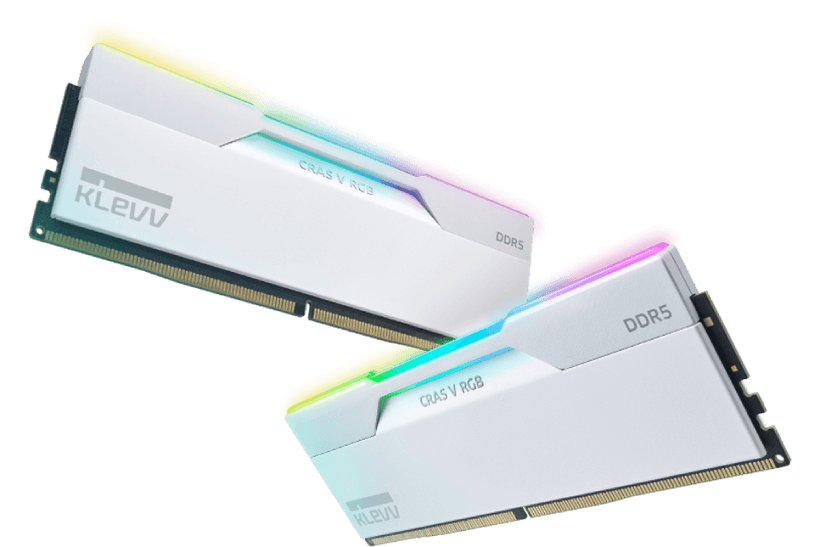 KLEVV RAM DDR5(6000) 32GB (16GBX2) KLEVV CRAS V WHITE RGB (KD5AGUA80-60B280J) — product image 1
