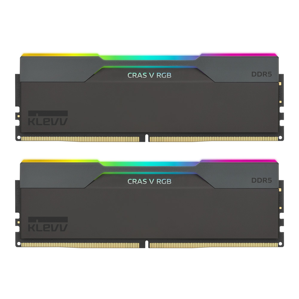 KLEVV RAM DDR5(6000) 32GB (16GBX2) KLEVV CRAS BLACK RGB (KD5AGUA80-60B280J) — product image 1