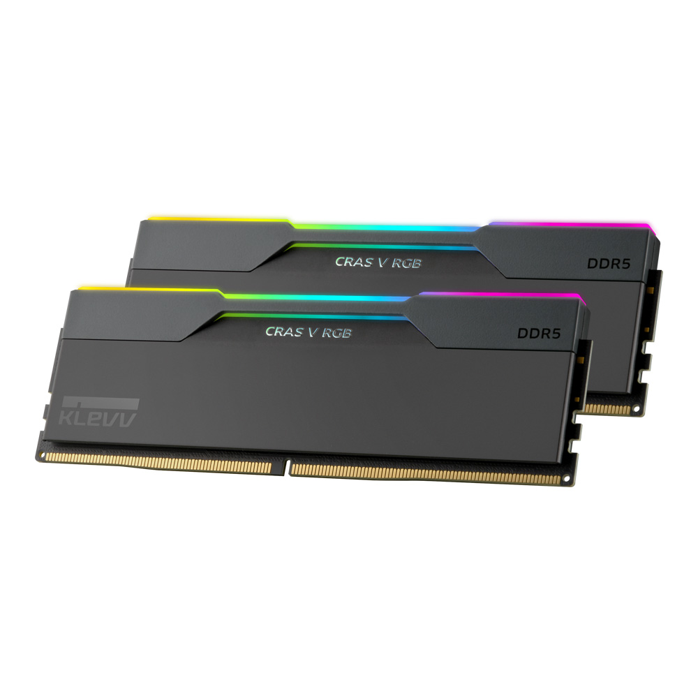RAM DDR5(6000) 32GB (16GBX2) KLEVV CRAS BLACK RGB (KD5AGUA80-60B280J) thumbnail 3
