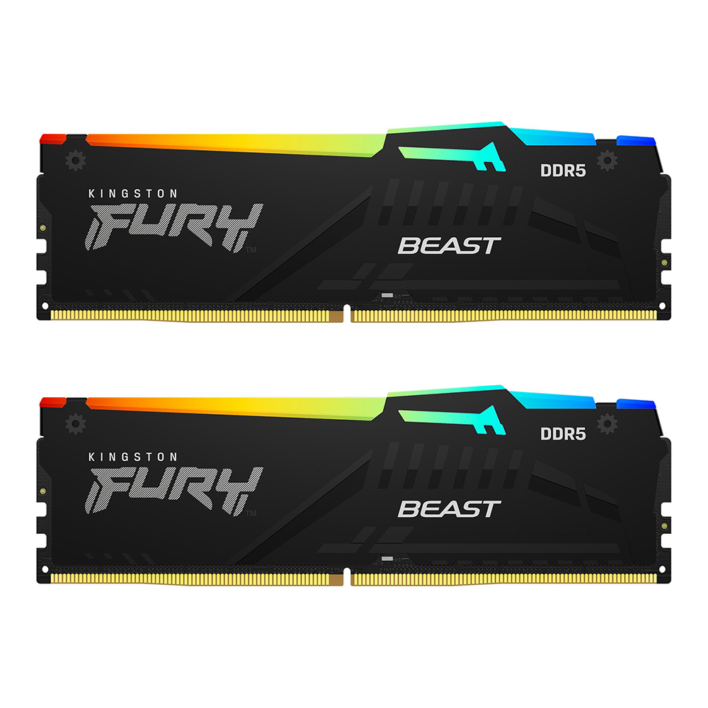 Kingston RAM DDR5(5600) 32GB (16GBX2) KINGSTON FURY BEAST RGB BLACK (KF556C40BBAK2-32) — product image 1