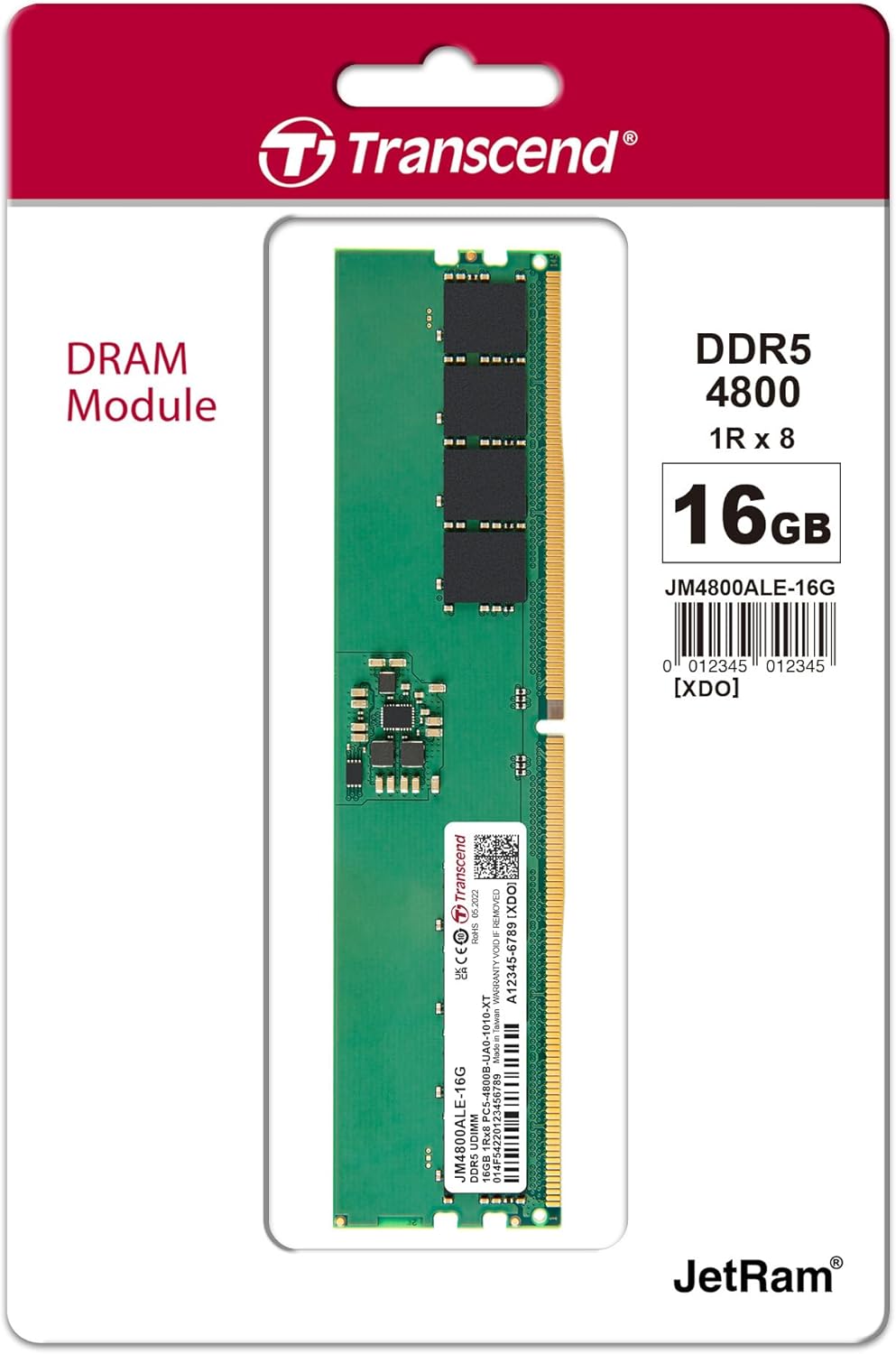 RAM DDR5(4800) 16GB TRANSCEND (TCN-JM4800ALE-16G) thumbnail 2