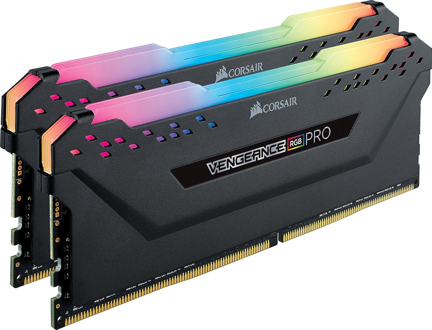 RAM DDR4(3000) 16GB (8GBX2) CORSAIR VENGEANCE RGB PRO BLACK (CMW16GX4M2C3000C15) thumbnail 2