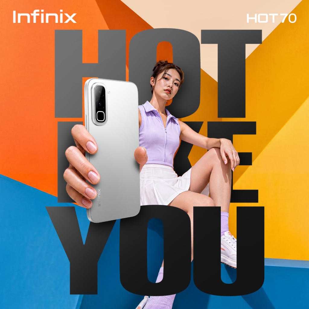 infinix INFINIX HOT70 (4G) (6+128GB) SILVER DANCER — product image 1
