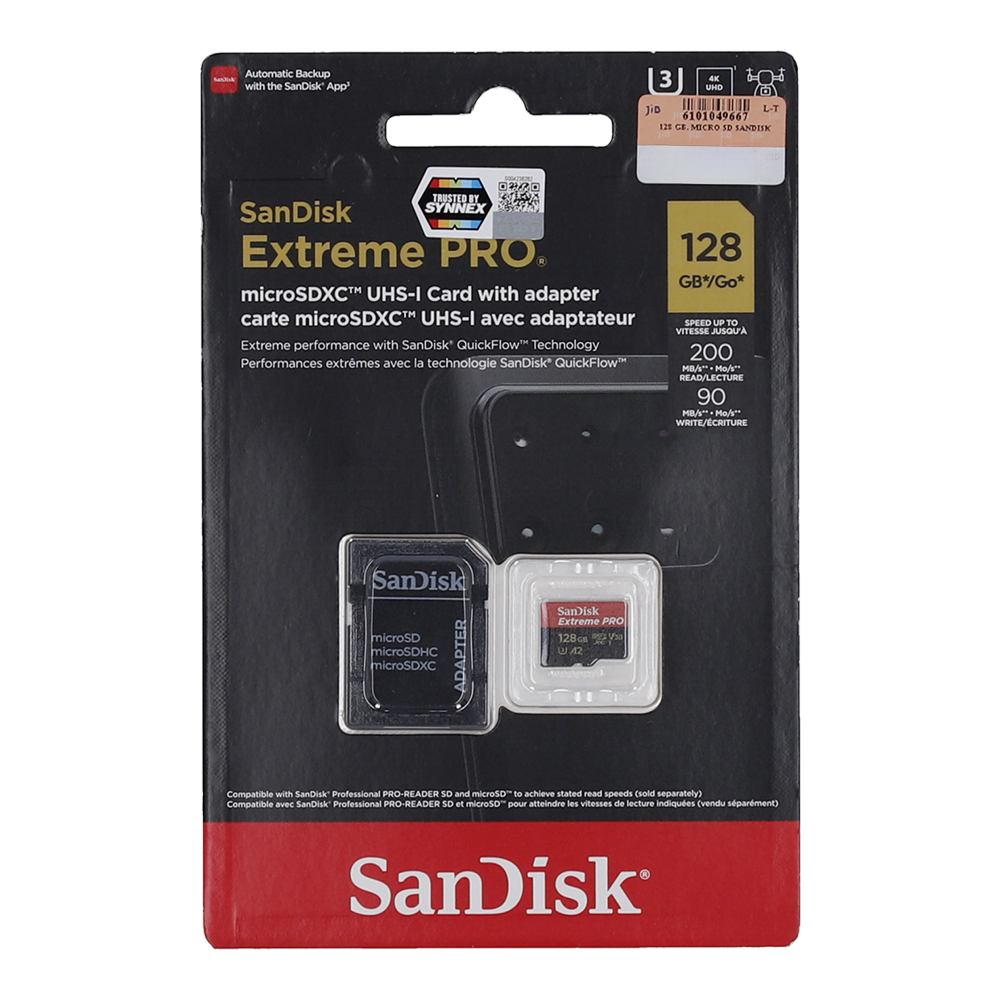 sandisk 128GB Micro SD Card SANDISK Extreme Pro SDSQXCD-128G-GN6MA (200MB/s.) — product image 1