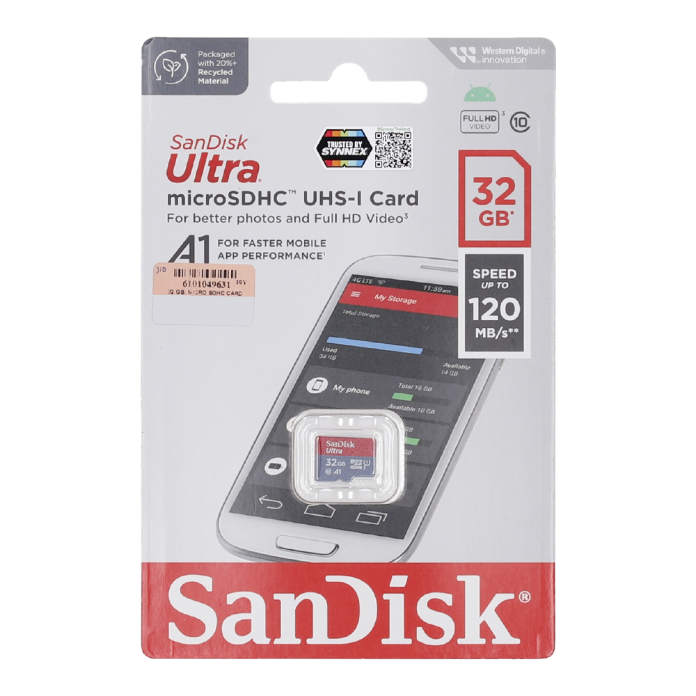 32GB Micro SD Card SANDISK Ultra SDSQUA4-032G-GN6MN (120MB/s.) thumbnail 2