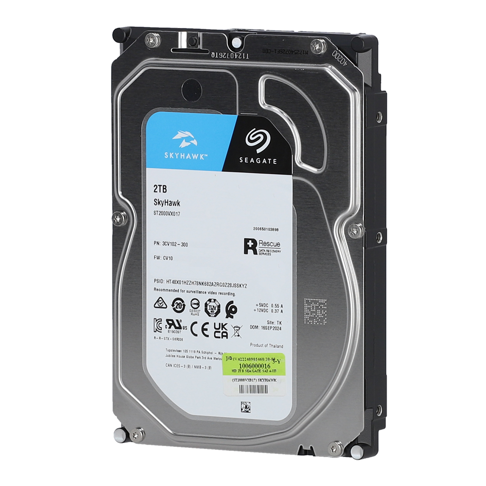 2 TB HDD CCTV SEAGATE SKYHAWK (5400RPM, 256MB, SATA-3, ST2000VX017) thumbnail 3