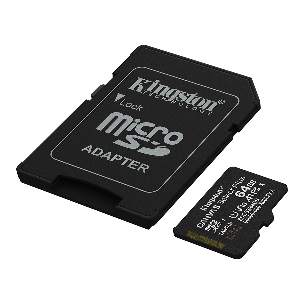 64GB Micro SD Card KINGSTON Canvas Select Plus SDCS3 (100MB/s.) thumbnail 2