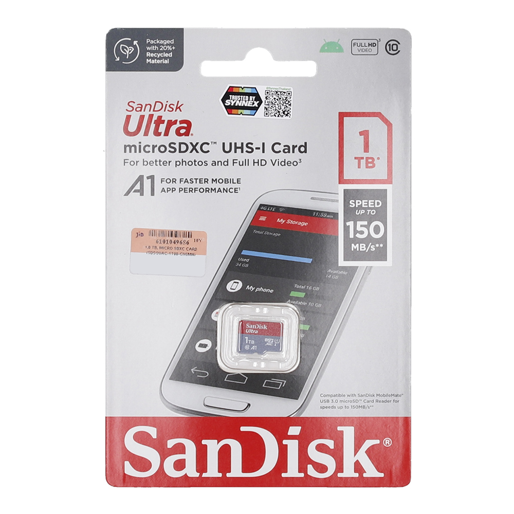 1TB Micro SD Card SANDISK Ultra SDSQUAC-1T00-GN6MN (150MB/s.) thumbnail 2