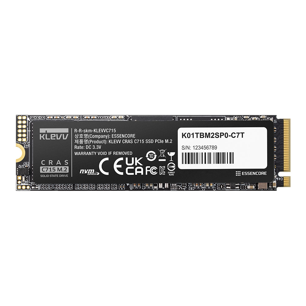klevv 512 GB SSD M.2 PCIe 3.0 KLEVV CRAS C715 (K512GM2SP0-C7T) NVMe M.2 2280 — product image 1