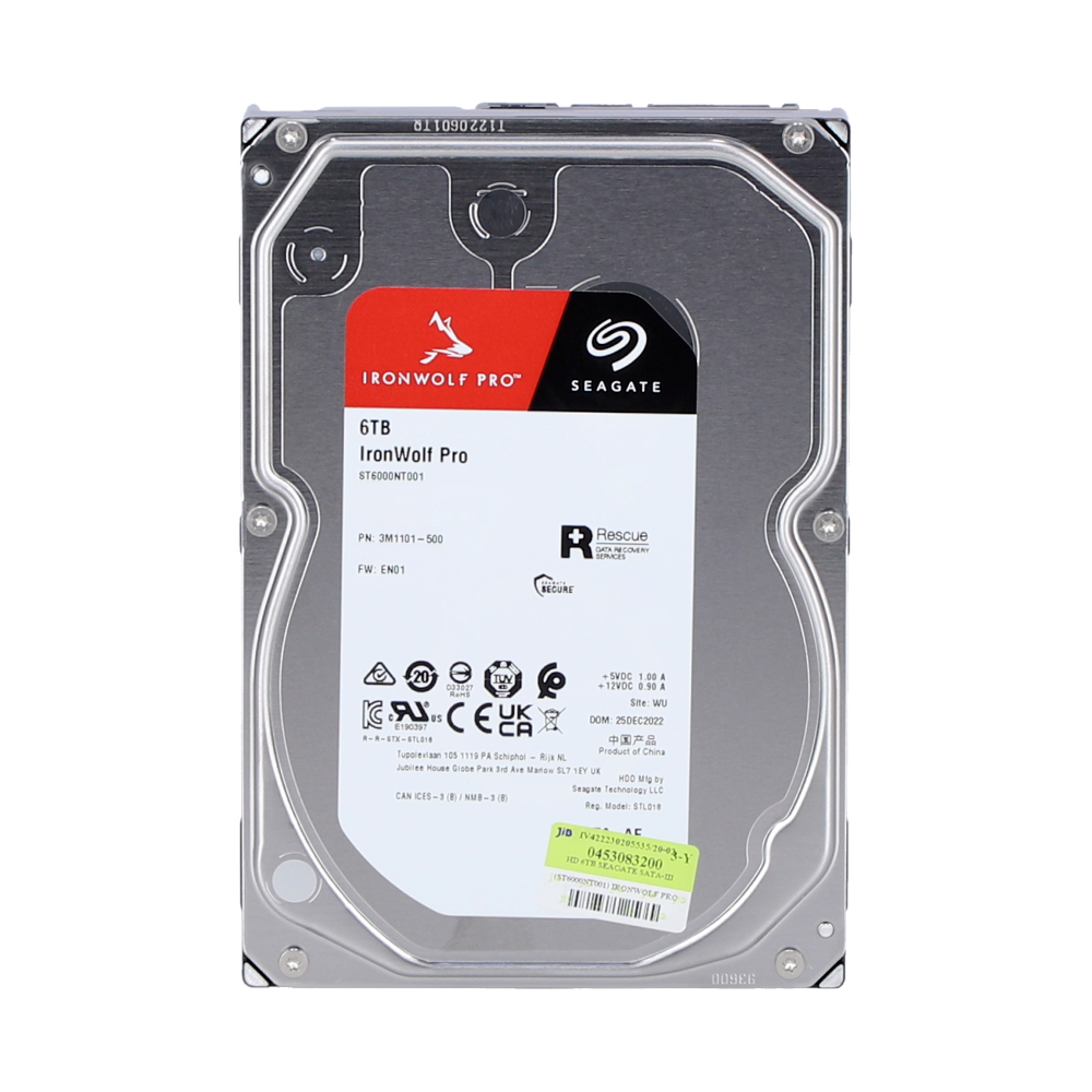 seagate 6 TB HDD SEAGATE IRONWOLF PRO (7200RPM, 256MB, SATA-3, ST6000NT001) — product image 1