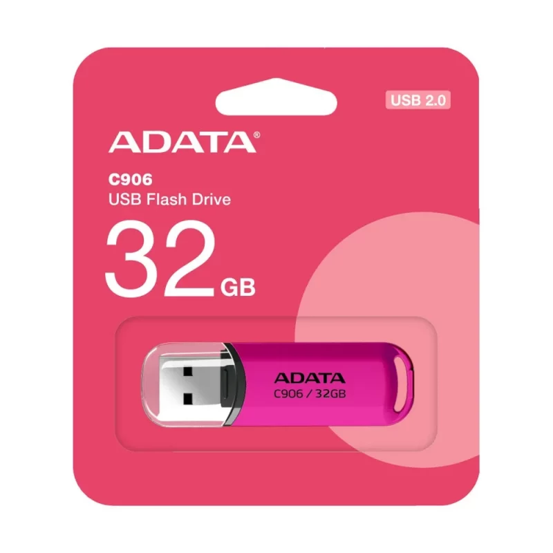 32GB Flash Drive ADATA (C906-32GB-RPP) Pink thumbnail 3