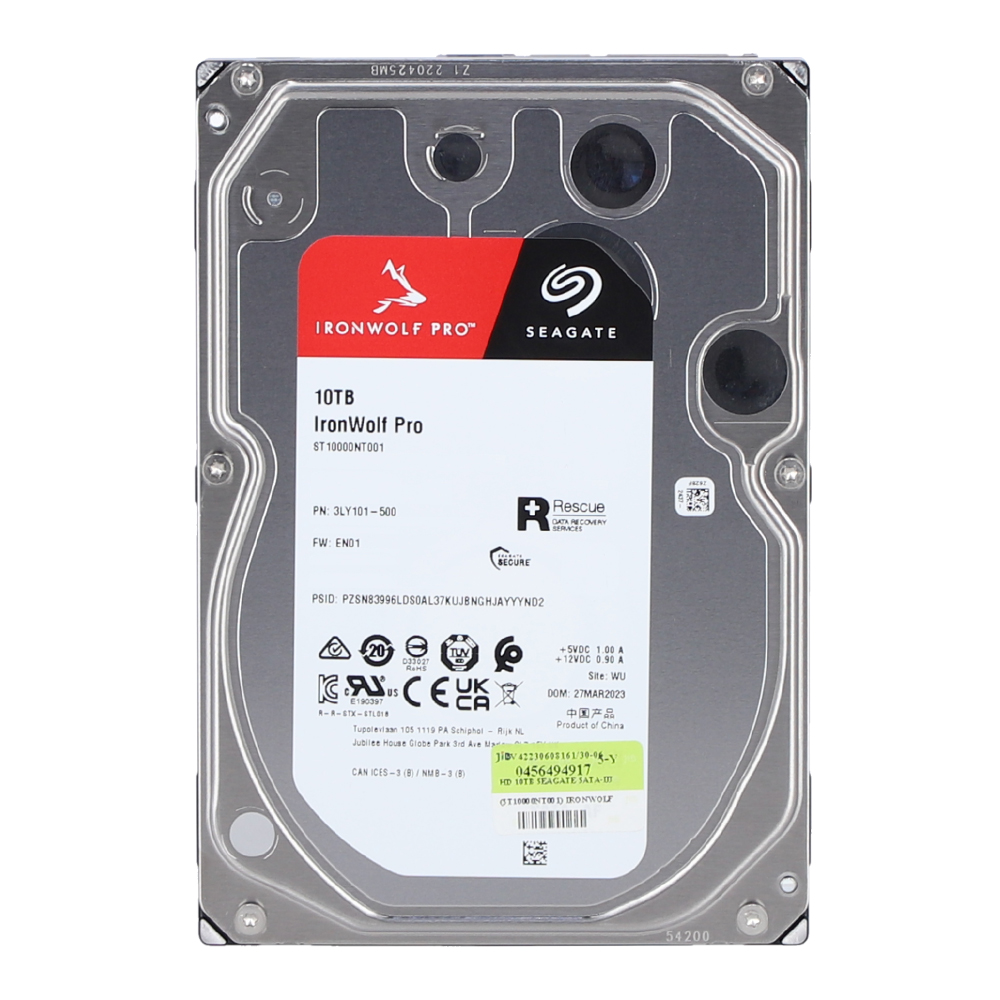 seagate 10 TB HDD SEAGATE IRONWOLF PRO (7200RPM, 256MB, SATA-3, ST10000NT001) — product image 1