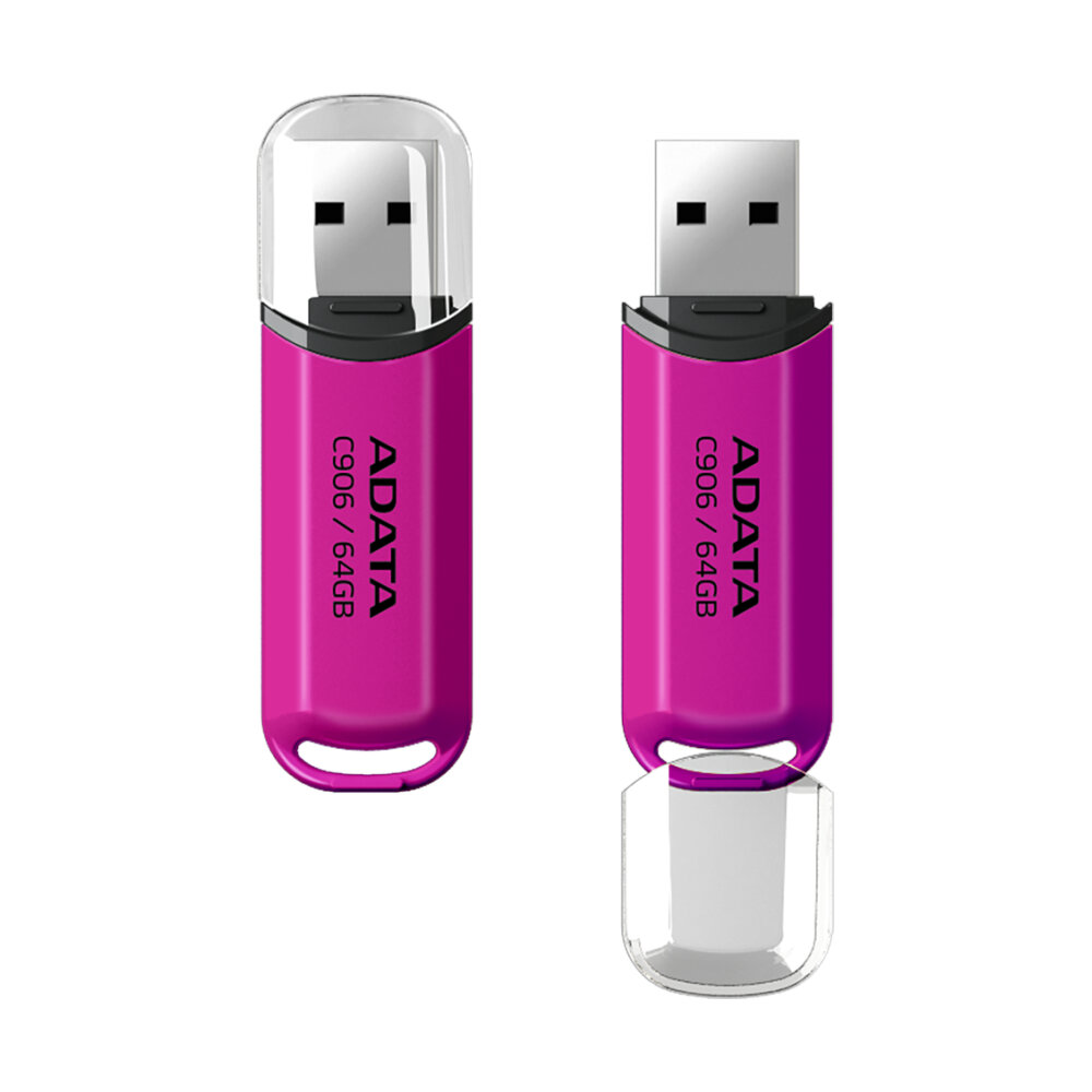 64GB Flash Drive ADATA (C906-64GB-RPP) Pink thumbnail 3