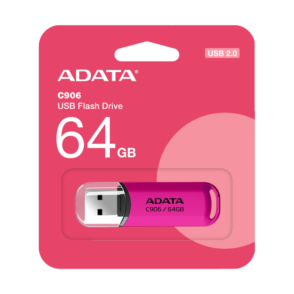 64GB Flash Drive ADATA (C906-64GB-RPP) Pink thumbnail 5