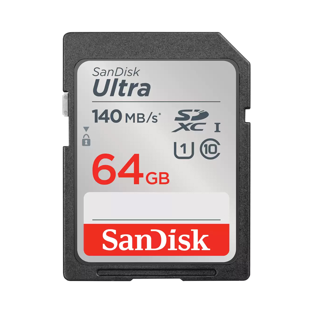 sandisk 64GB SD Card SANDISK Ultra SDSDUNB-064G-GN6IN (140MB/s.) — product image 1
