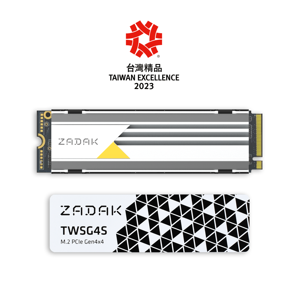 zadak 2 TB SSD M.2 PCIe 4.0 ZADAK TWSG4S (ZS2TBTWSG4S-1) NVMe M.2 2280 — product image 1