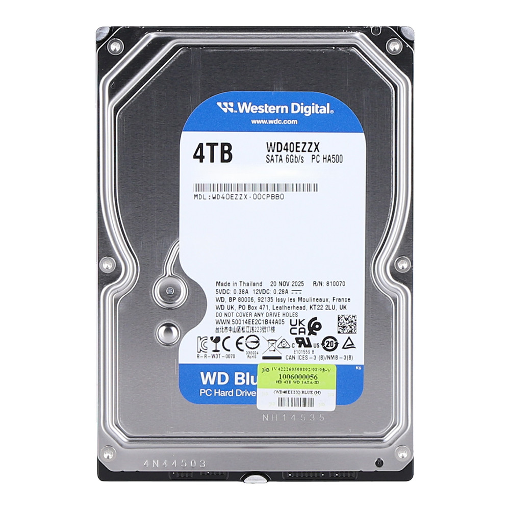wd 4 TB HDD WD BLUE (5400RPM, 128MB, SATA-3, WD40EZZX) — product image 1